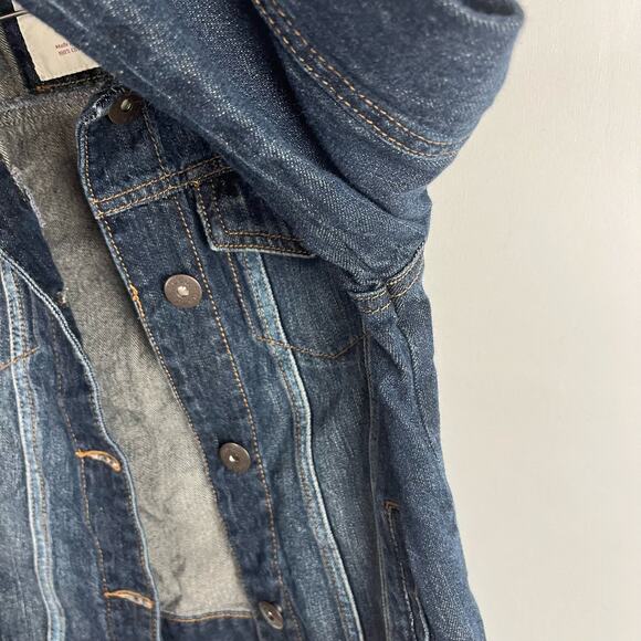 VTG MUDD | Blue Dark Wash Denim Y2K Jean Jacket | Junior's - Picture 7 of 10